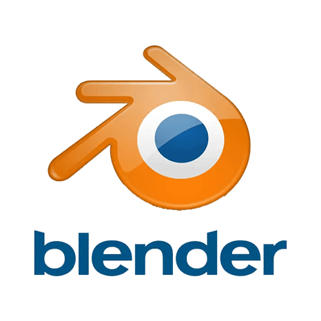 Il logo Blender presenta un disegno astratto arancione e blu che ricorda un occhio o un vortice, con la parola blender in grassetto in lettere minuscole blu sotto - ispirazione perfetta per qualsiasi agenzia di marketing in Alto Adige.