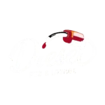 Logo per il Diesel Pub & Lounge con la parola Diesel in caratteri bianchi, con un ugello di pompa di carburante rosso che versa una goccia sulla i. Pub & Lounge appare sotto in caratteri bianchi in grassetto.